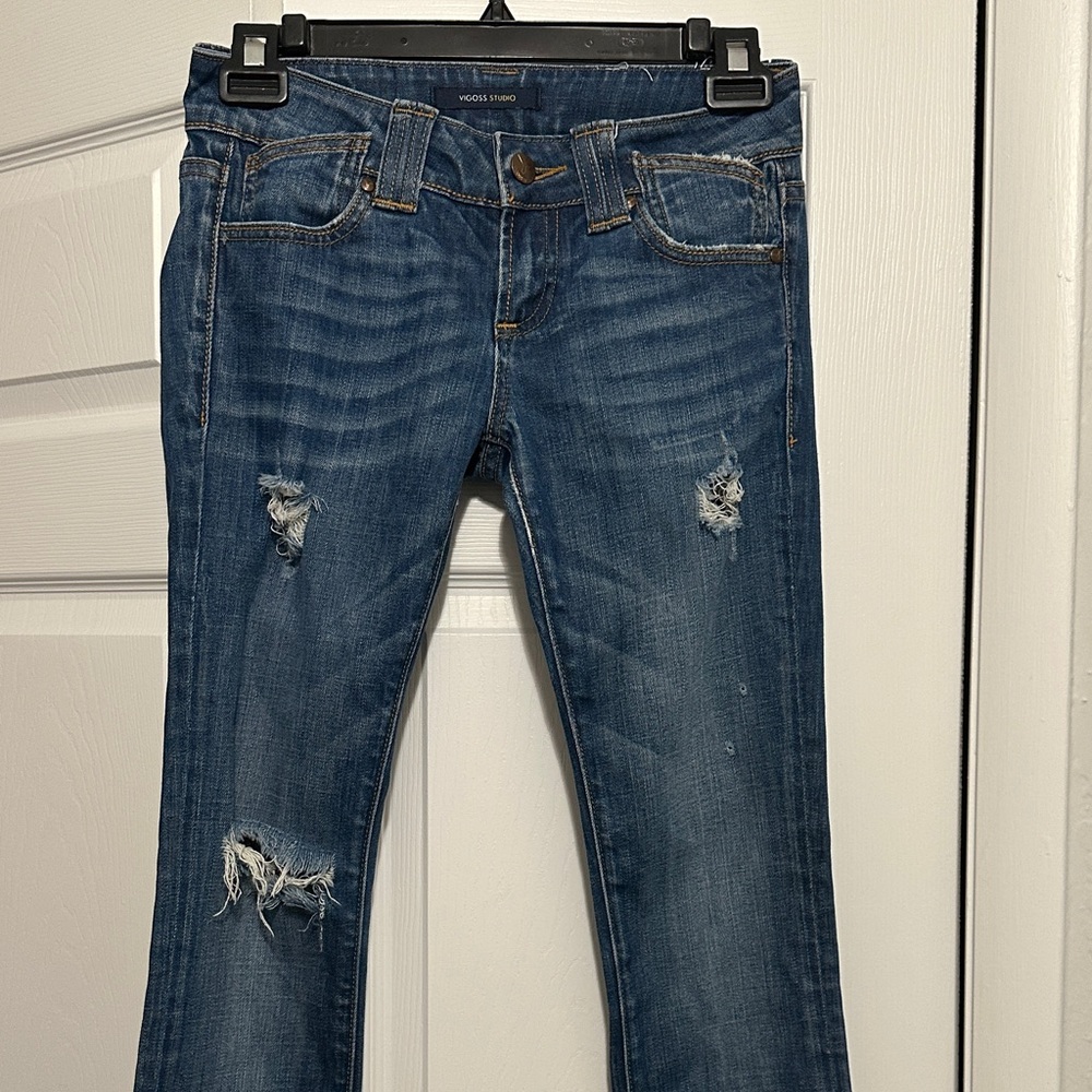 VIGOSS studio Women's Distressed Blue Jeans